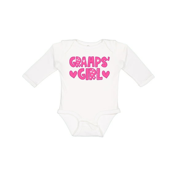 Inktastic Gramps' Girl Granddaughter Girls Long Sleeve Baby Bodysuit
