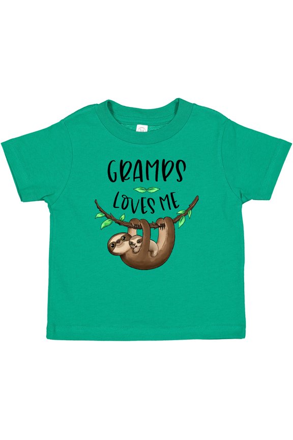 Gramps Loves Me Cute Sloth and Baby Boys or Girls Baby T-Shirt