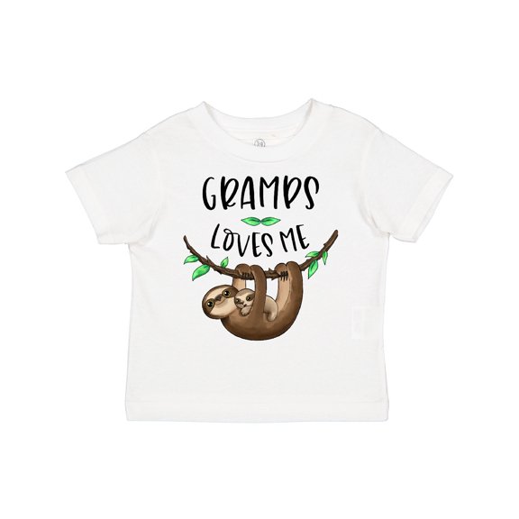 Inktastic Gramps Loves Me Cute Sloth and Baby Boys or Girls Toddler T-Shirt