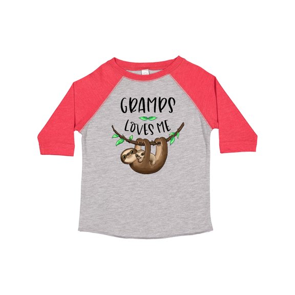 Inktastic Gramps Loves Me Cute Sloth and Baby Boys or Girls Toddler T-Shirt