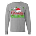 thumbnail image 1 of Inktastic Grampy Claus with Christmas Santa Hat and Snowflakes Long Sleeve T-Shirt, 1 of 5