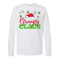 thumbnail image 1 of Inktastic Grampy Claus with Christmas Santa Hat and Snowflakes Long Sleeve T-Shirt, 1 of 5