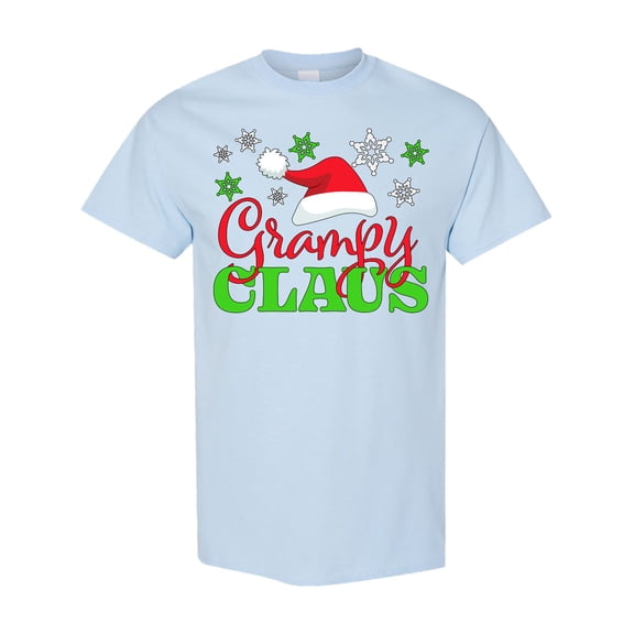 Inktastic Grampy Claus with Christmas Santa Hat and Snowflakes T-Shirt