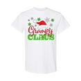 thumbnail image 1 of Inktastic Grampy Claus with Christmas Santa Hat and Snowflakes T-Shirt, 1 of 5