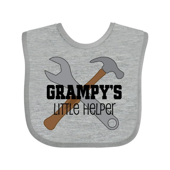 Inktastic Grampy Grandpa's Little Helper Boys Baby Bib