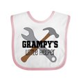 thumbnail image 1 of Inktastic Grampy Grandpa's Little Helper Boys Baby Bib, 1 of 4