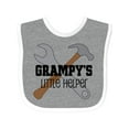 thumbnail image 1 of Inktastic Grampy Grandpa's Little Helper Boys Baby Bib, 1 of 4