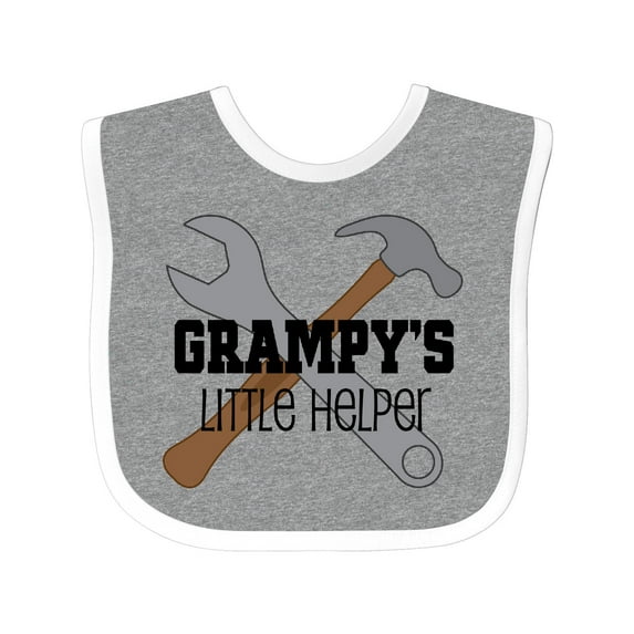 Inktastic Grampy Grandpa's Little Helper Boys Baby Bib