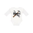 thumbnail image 1 of Inktastic Grampy Grandpa's Little Helper Boys Long Sleeve Baby Bodysuit, 1 of 5