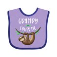 thumbnail image 1 of Inktastic Grampy Loves Me Cute Sloth and Baby Boys or Girls Baby Bib, 1 of 4