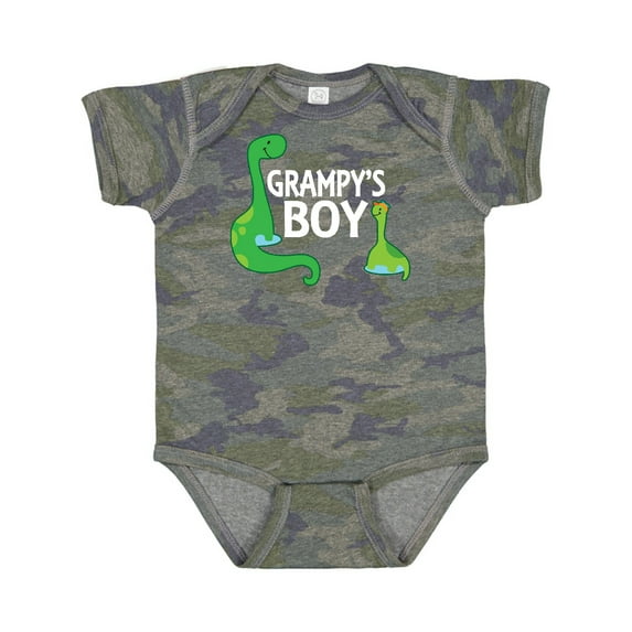 Inktastic Grampy's Boy Grandson Dinosaur Boys Baby Bodysuit