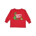 thumbnail image 1 of Inktastic Grampy's Boy Grandson Dinosaur Boys Long Sleeve Toddler T-Shirt, 1 of 5