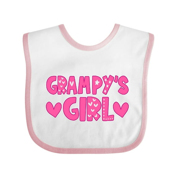 Inktastic Grampy's Girl Granddaughter Girls Baby Bib