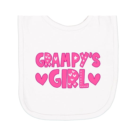 Inktastic Grampy's Girl Granddaughter Newborn Bib