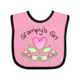 thumbnail image 1 of Inktastic Grampy's Girl Heart Flowers Girls Baby Bib, 1 of 4