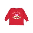 thumbnail image 1 of Inktastic Grampy's Girl- Heart Flowers Girls Long Sleeve Toddler T-Shirt, 1 of 5