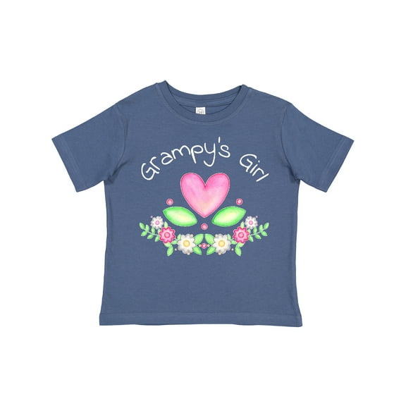 Inktastic Grampy's Girl- Heart Flowers Girls Toddler T-Shirt