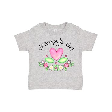 Inktastic Grampy's Girl- Heart Flowers Girls Toddler T-Shirt