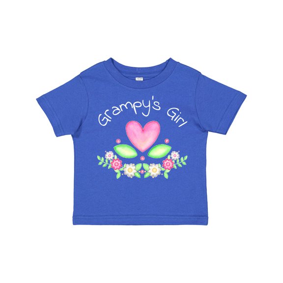 Inktastic Grampy's Girl- Heart Flowers Girls Toddler T-Shirt