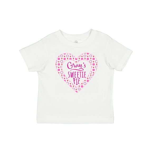 Inktastic Gran's Sweetie Pie with Pink Hearts Boys or Girls Baby T-Shirt