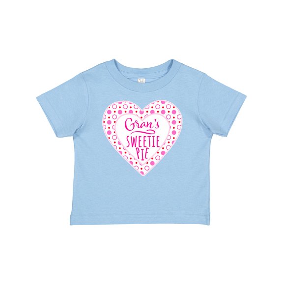 Inktastic Gran's Sweetie Pie with Pink Hearts Boys or Girls Baby T-Shirt