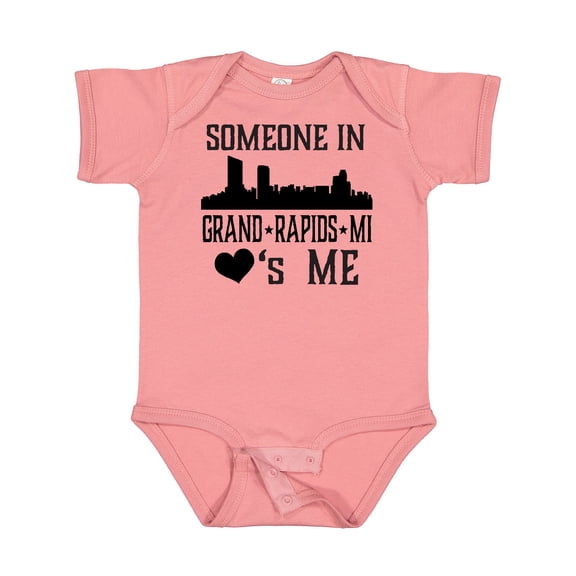 Inktastic Grand Rapids Michigan Someone Loves Me Boys or Girls Baby Bodysuit