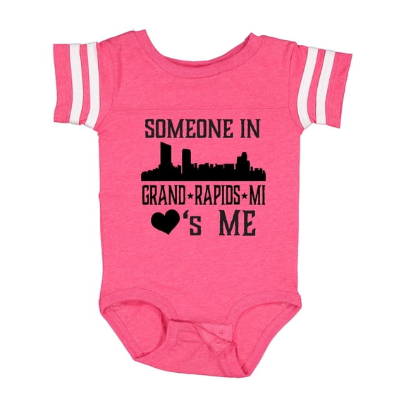 Inktastic Grand Rapids Michigan Someone Loves Me Boys or Girls Baby Bodysuit