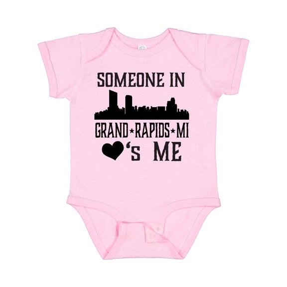 Inktastic Grand Rapids Michigan Someone Loves Me Boys or Girls Baby Bodysuit