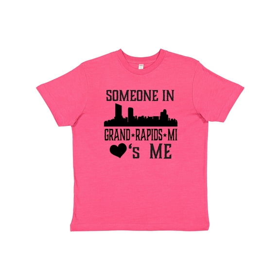 Inktastic Grand Rapids Michigan Someone Loves Me Youth T-Shirt