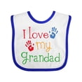 thumbnail image 1 of Inktastic Grandad Grandkids Handprints Boys or Girls Baby Bib, 1 of 4