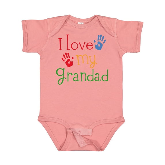 Inktastic Grandad Grandkids Handprints Boys or Girls Baby Bodysuit