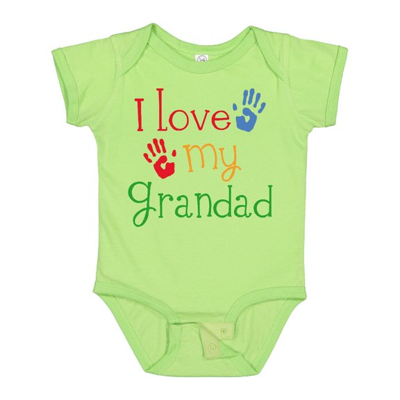 Inktastic Grandad Grandkids Handprints Boys or Girls Baby Bodysuit