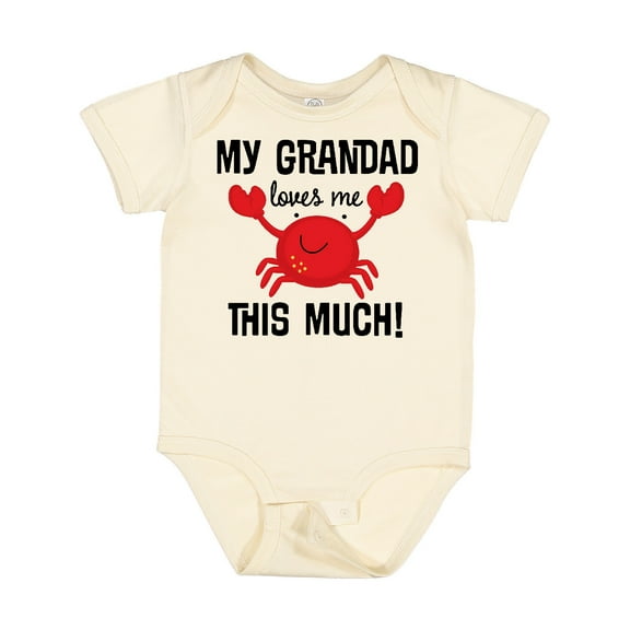Inktastic Grandad Loves Me Grandchild Crab Boys or Girls Baby Bodysuit