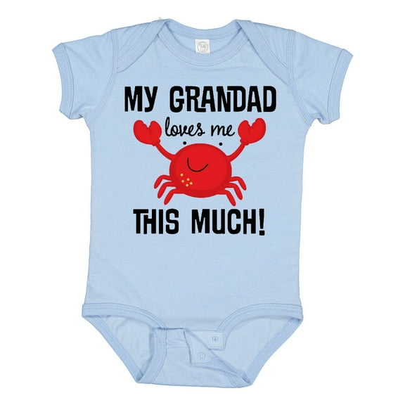 Inktastic Grandad Loves Me Grandchild Crab Boys or Girls Baby Bodysuit