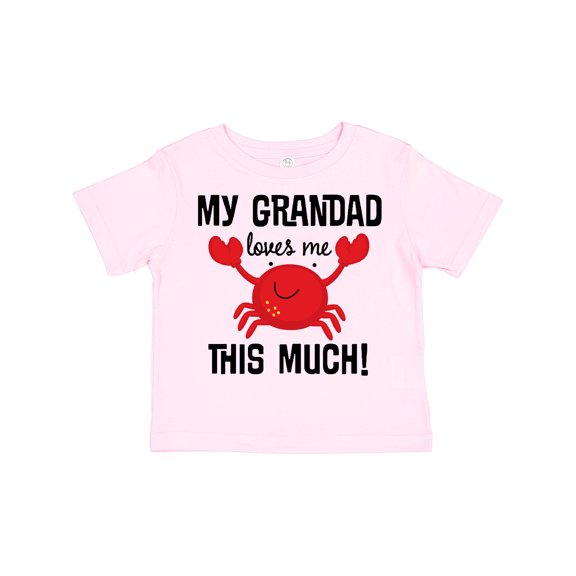Inktastic Grandad Loves Me Grandchild Crab Boys or Girls Toddler T-Shirt