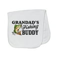 thumbnail image 1 of Inktastic Grandad's Fishing Buddy Baby Burp Cloth, 1 of 3