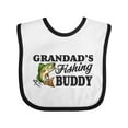 thumbnail image 1 of Inktastic Grandad's Fishing Buddy Boys Baby Bib, 1 of 4