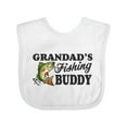 thumbnail image 1 of Inktastic Grandad's Fishing Buddy Boys Baby Bib, 1 of 4