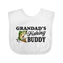 Inktastic Grandad's Fishing Buddy Boys Baby Bib