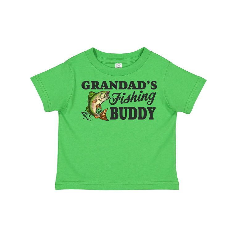 Inktastic Grandad's Fishing Buddy Boys Toddler T-Shirt