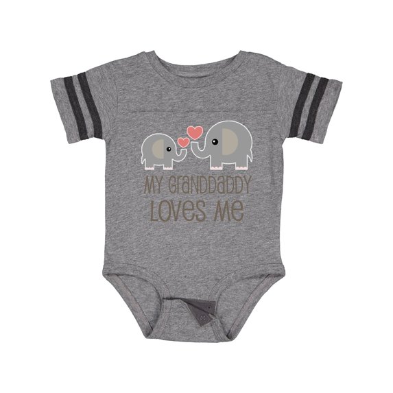 Inktastic Grandaddy Loves Me Elephant Boys or Girls Baby Bodysuit