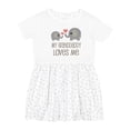 thumbnail image 1 of Inktastic Grandaddy Loves Me Elephant Girls Toddler Dress, 1 of 5
