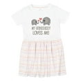 thumbnail image 1 of Inktastic Grandaddy Loves Me Elephant Girls Toddler Dress, 1 of 5