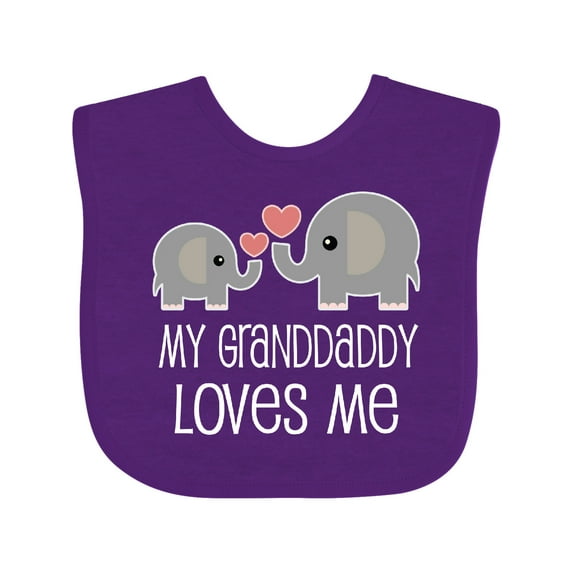 Inktastic Grandaddy Loves Me Grandchild Boys or Girls Baby Bib