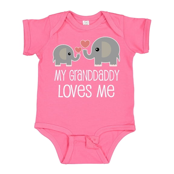 Inktastic Grandaddy Loves Me Grandchild Boys or Girls Baby Bodysuit