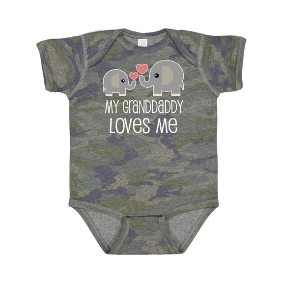 Inktastic Grandaddy Loves Me Grandchild Boys or Girls Baby Bodysuit