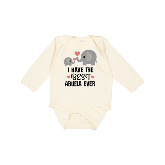 Inktastic Grandchild Best Abuela Ever Boys or Girls Long Sleeve Baby Bodysuit