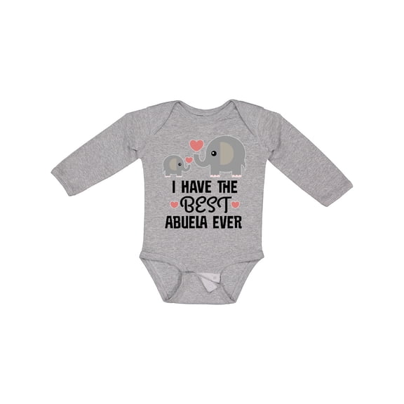 Inktastic Grandchild Best Abuela Ever Boys or Girls Long Sleeve Baby Bodysuit