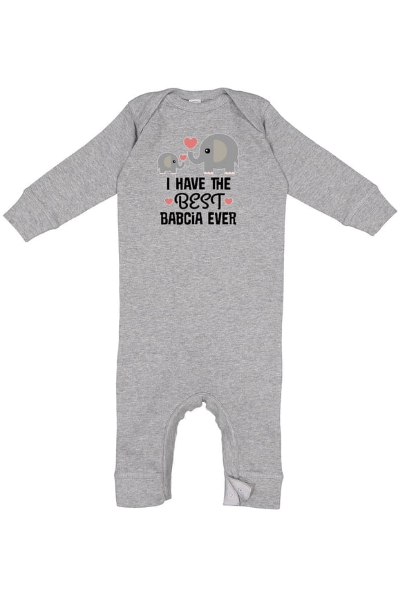 Grandchild Best Babcia Ever Baby Romper Coveralls