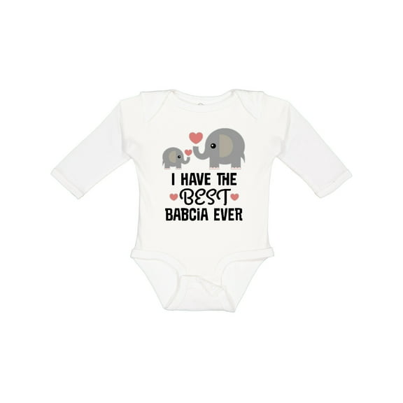 Inktastic Grandchild Best Babcia Ever Boys or Girls Long Sleeve Baby Bodysuit